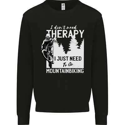 I Need to Go Mountainbike lustiges Radfahren Herren Sweatshirt Pullover