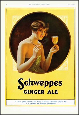 Vintage Werbung SCHWEPPES Ginger Ale von 1931 (11-57 n. Chr.)