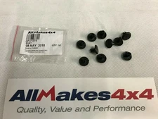 Allmakes Land Rover Defender Wheel Arch Mud Spat Eyebrow Rivet Clips AFU1075 X10