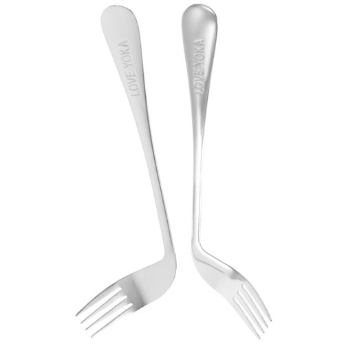 2 Pcs Feeding Fork Elder Elderly Adaptive Eating Utensils Forks The