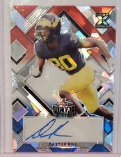 Daxton Hill 2022 Leaf Metal RED-WHITE-BLUE CRYSTALS Auto Autograph #1/5