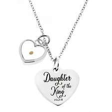 Real Mustard Seed Necklace Daughter of the King Christian Gift