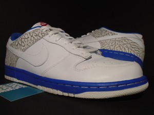 2006 NIKE SB DUNK LOW CL AIR JORDAN 3 TRUE BLUE WHITE CEMENT GREY 304714-119 11 | eBay