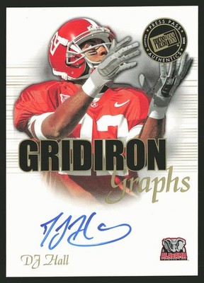 2008 Press Pass SE #GG-DH DJ Hall Gridiron Graphs AU