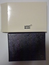Montblanc Meisterstuck Leather Business Card Holder Italian Leather with Box