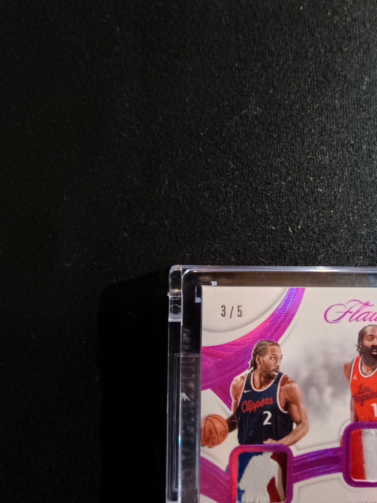 flawless triple patch NBA logoman KAWHI LEONARD JAMES HARDEN NORMAN POWELL #3/5 view 3