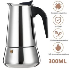 Espressokocher, Edelstahl Mokkakanne, Mokkakocher, Kaffeebereiter für Induktion