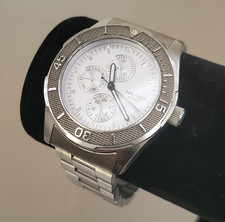 NAUTICA Chronograph Watch Men's Analog Rotating Bezel Water Resist 7.5 in 42 mm
