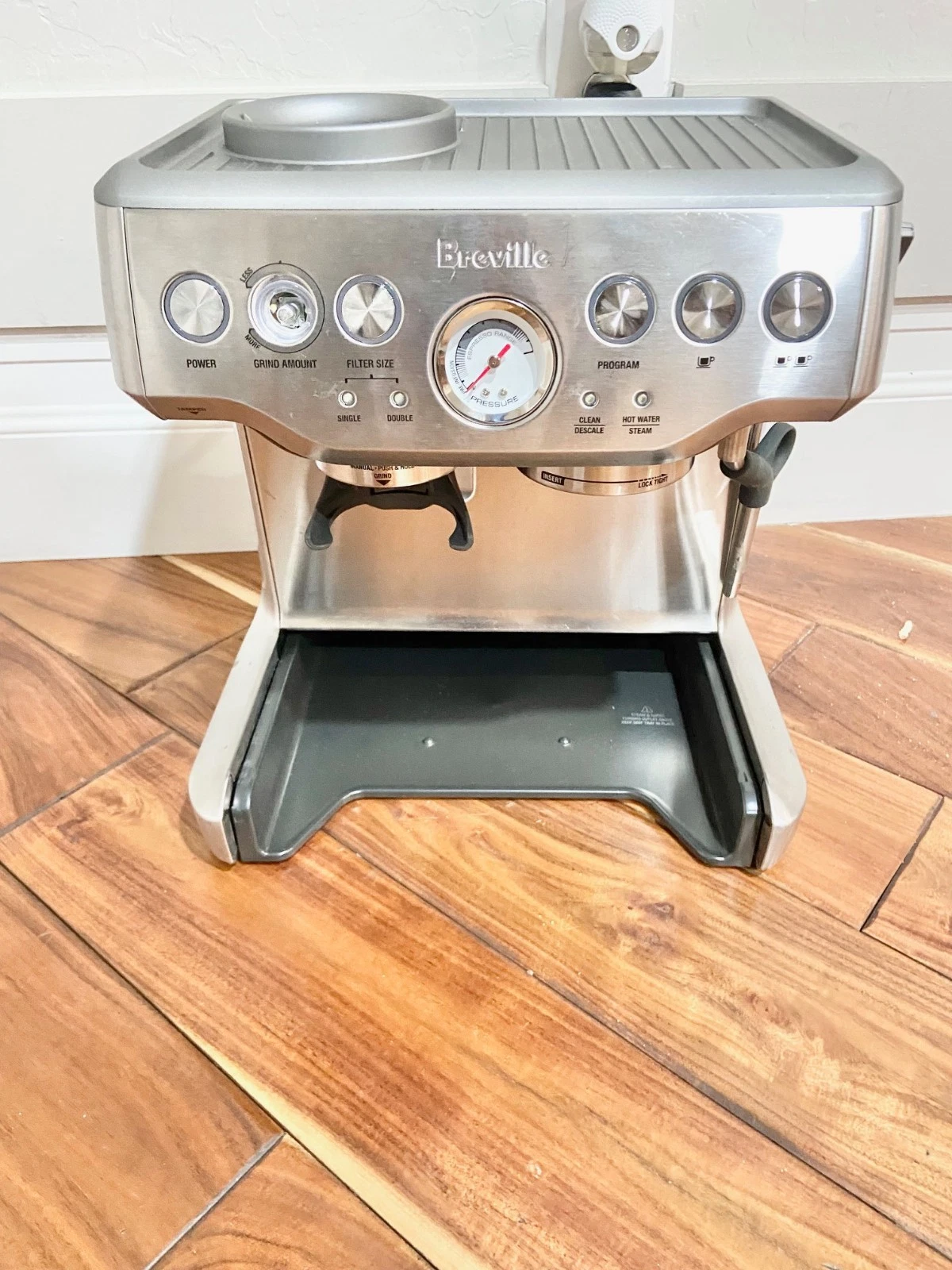 Bre ville Barista Express Espresso Machine BES870XL, Brushe Stainless Steel READ