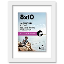 Americanflat 8X10 Floating Picture Frame Polished - Use As 5X7