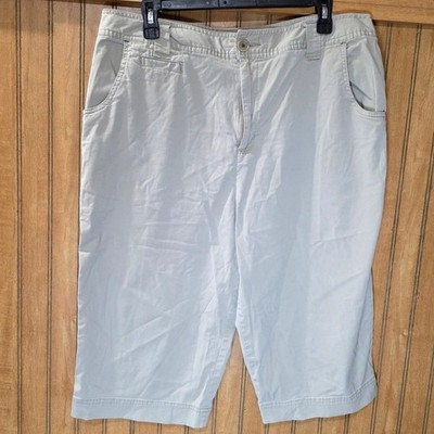 White Stag Bermuda Shorts Brown Stretch Cotton Blend Size 16