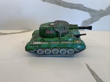 Vintage 7 Inch Litho friction M 61 Tank Tin Friction Toy Made By ALPS In Japan