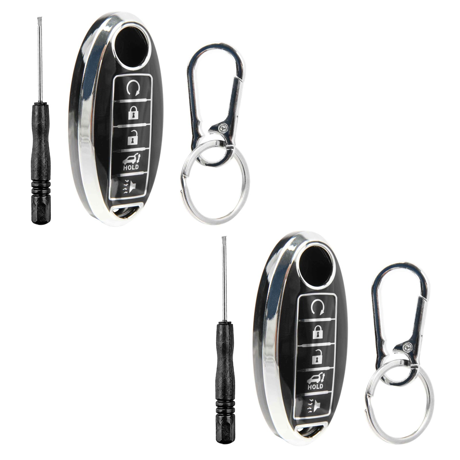 2 Remote Key Fob Shell Case Polymer Cover for 2014 2015 2016 2017 2018 Infiniti