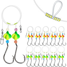 10PCS/4PCS Pompano Rigs for Surf Fishing Saltwater Fishing Rigs with Floats and