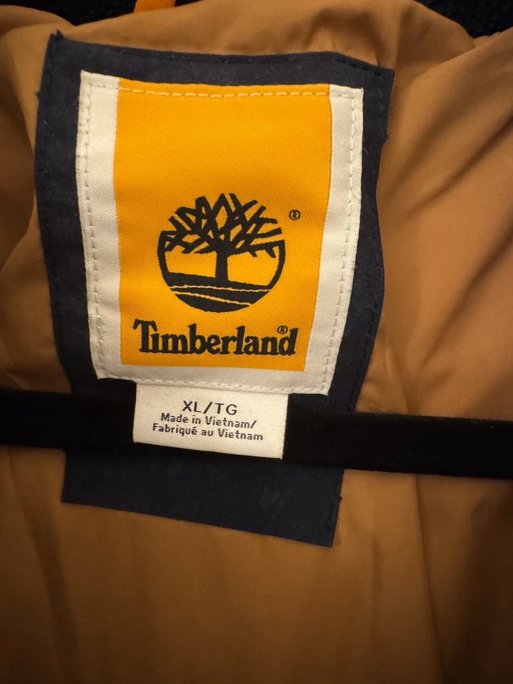Abrigo Chaqueta Timberland XL Azul Puffer Para Hombre Excelente Estado ¡Precio al por menor de $150! Foto 2 de 4