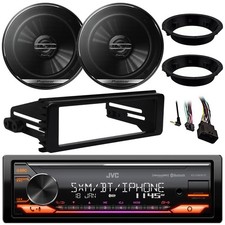 JVC in-Dash Stereo Receiver, 2x 6.5" 300W Speakers, Adapter, Harley Install Kit