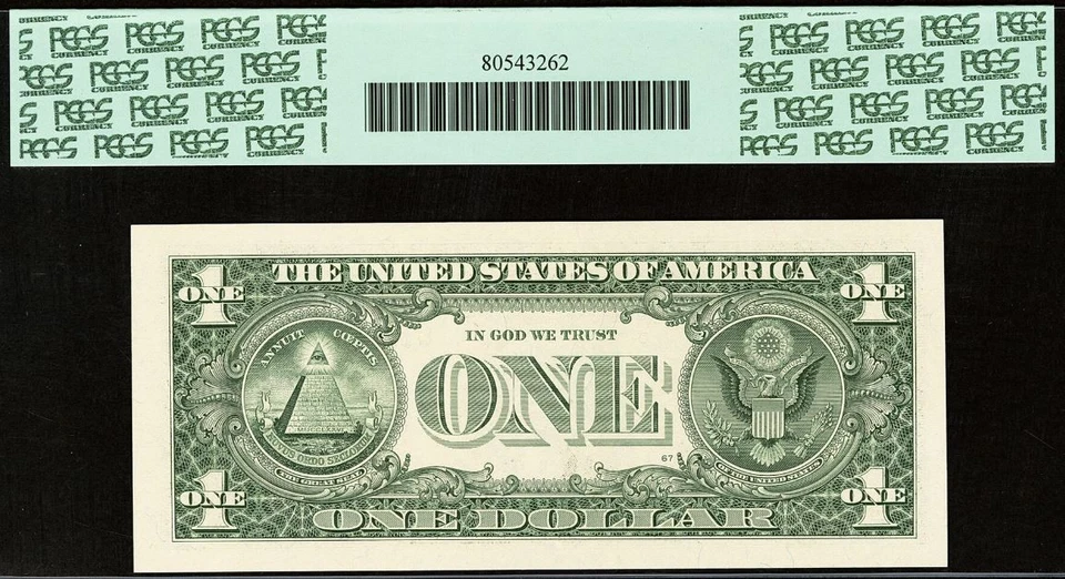 1999 & 2009 $1 FRN PCGS 66PPQ Fancy Binary Serial Number 11111888/88811111 - Image 3 of 4