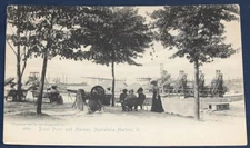 Point Park & Harbor, Ashtabula Harbor, OH Postcard 1905