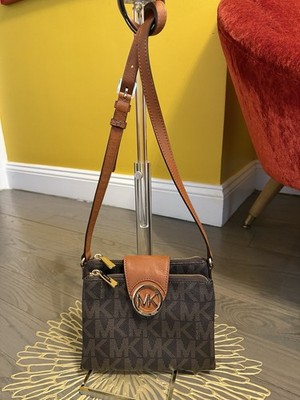 Michael Kors Black and Brown Logo Crossbody Belt Bag Michael Kors Ladies Hally Extra-Small Embellished Logo  main image 3