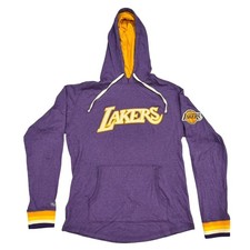 Mitchell & Ness NBA Lakers Hardwood Classics Pullover Hoodie Purple Cotton M