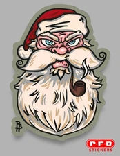 Santa Claus Merry Christmas 4” Vinyl Sticker Holiday FREE SHIPPING