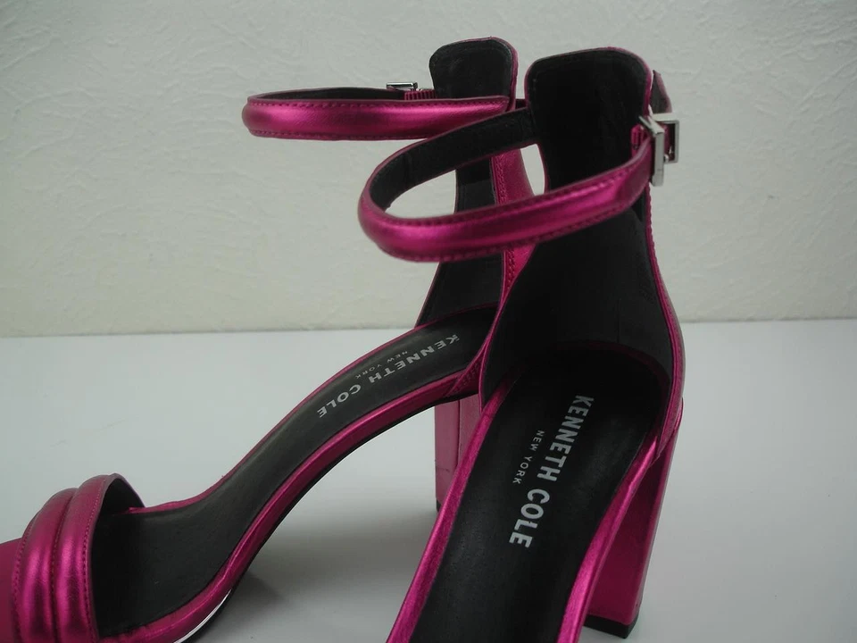 Sandalias para mujer 7,5 M Kenneth Cole Lex rosa fucsia correa para el tobillo punta abierta tacones Foto 4 de 4