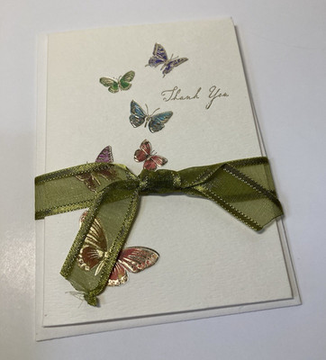 Graphique de France La Petite Presse Thank You Notecards Butterfly Count of 9