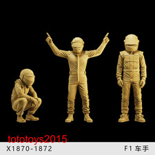 1/64 1/43 1/35 Casco Conductor de Carreras Escena Miniaturas Figuras Muñeca Para Coches Juguete