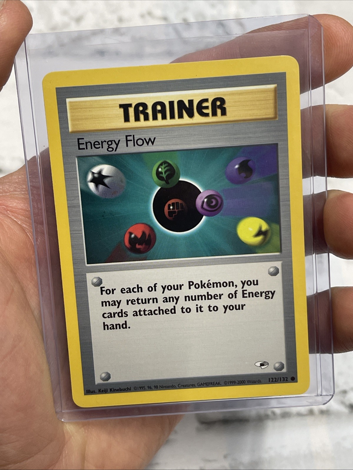 Trainer Energy Flow Gym Heroes 122/132 Pokemon NM/MT Vintage Nintendo Common TCG