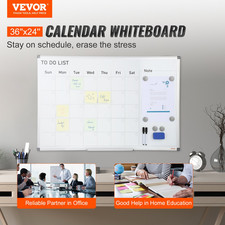 Calendar Whiteboard, 36 x 24 Inches Magnetic Dry Erase Calendar Board, Monthly