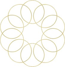 10pcs 6 Inch Gold Metal Rings for Dream Catchers and Crafts Decor