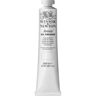 Winsor  Newton Artists Oil Color, 200ml 6.75 oz Tube, Titanium White