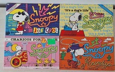 Vintage X4 Snoopy Books Peanuts Charlie Brown Charles Schulz Paperback Bundle