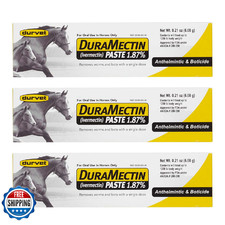Durvet Duramectin Equine Wormer Paste - 3 Tubes - Horse Dewormer