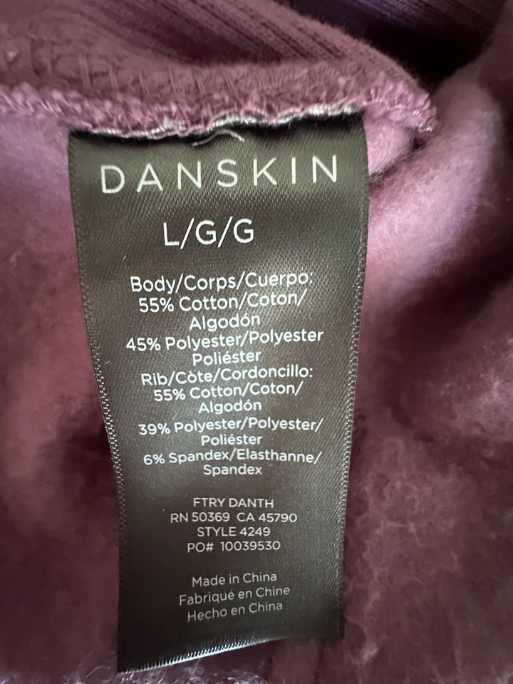 Sudadera Danskin Mixta Media Cremallera Pullover Para Mujer Talla L Grande Foto 3 de 4