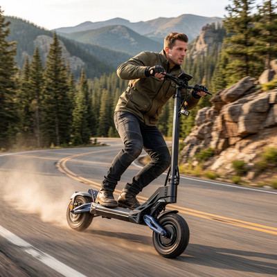 Fast Electric Scooter for Adults 4000W Dual Motor 45MPH 42Miles 60V 27AH 11''