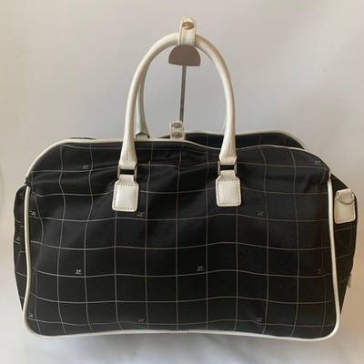 Courreges große Boston Bag schwarz Vintage selten gebraucht aus Japan