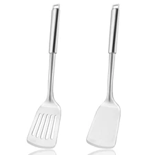 14.5-in Stainless Steel Spatula Set, 18/0 SS Heavy Duty Turner & Slotted Spat...