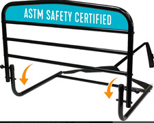 Stander 30" Safety Bed Rail with Pouch Folding Guardrail for Adults Seniors