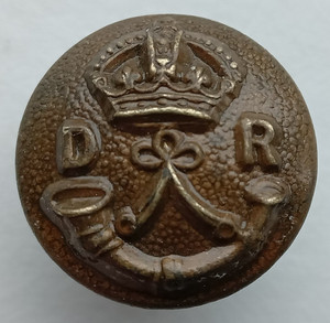 Dufferin Rifles of Canada Brass Uniform Button
