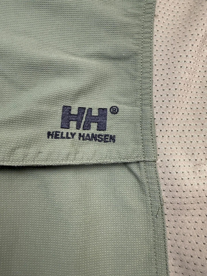 Helly Hansen Shirt Mens XL Green Nylon Short Sleeve Outdoor Utility Zip Pockets - Image 4 of 4