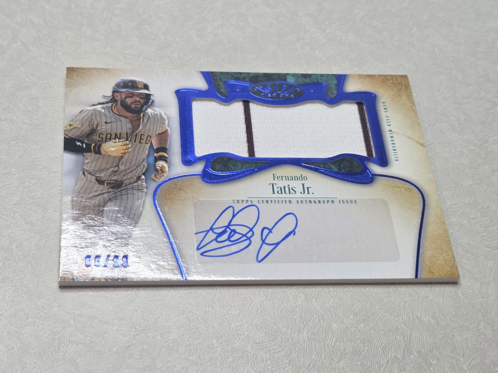 2026 Topps Tier One Auto Relic Fernando Tatis Jr. # AT1JR-FT 06/99 Padres