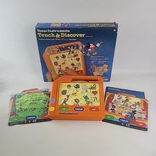 Vtg 1987 Disney Mickey Mouse Texas Instruments Touch & Discover Learning Pad