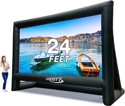 Inflatable Projector Screen, 24FT Blow Up Movie Screen Outdoor Projector, Eas...