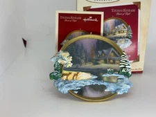 Hallmark Keepsake Thomas Kinkade 2002 Deer Creek Cottage Christmas Ornament 