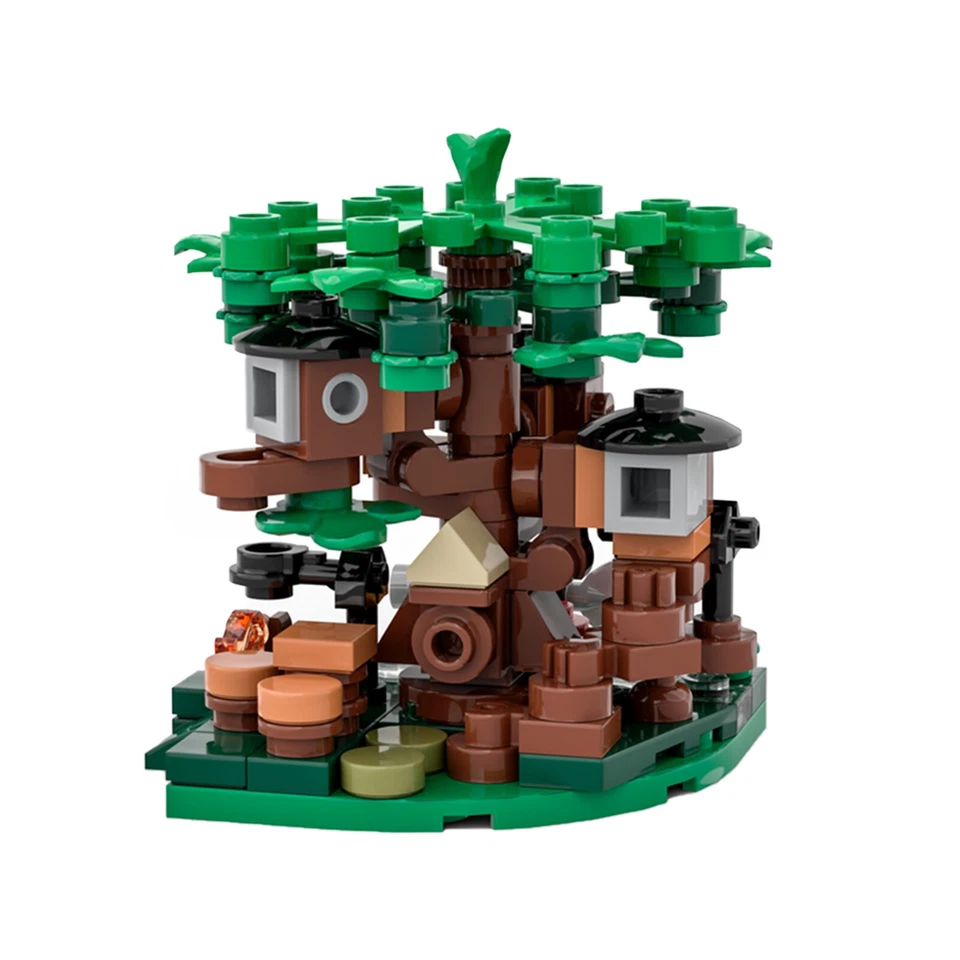 104 PCS Mini Tree House Building Blocks MOC Treehouse DIY Model Kit Gift for Kid - Image 3 of 3