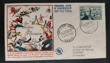 Enveloppe Premier Jour Timbre N° 1021 Florian Oblitéré Sauve 1955