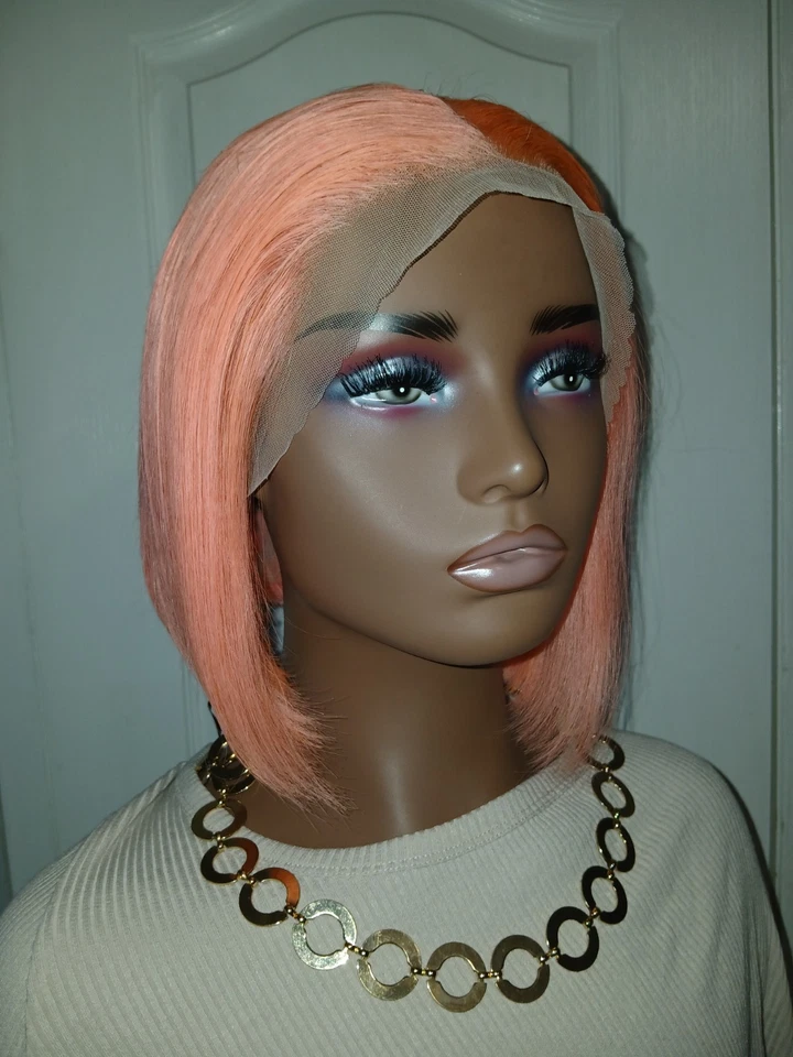 Peluca Bob Rosa Foto 3 de 4