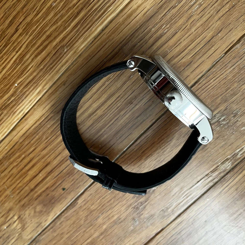 Париж двойной время белый Guilloche шкала механический день/ночь индикатор GMT  - Изображение 2 из 4