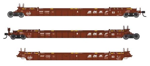 Walthers Mainline 910-55817 escala HO NSC coche pozo de 3 unidades RTR BNSF #211509 | Zustand: New